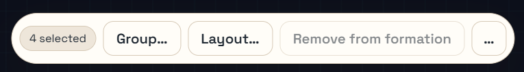 Selection bar close-up